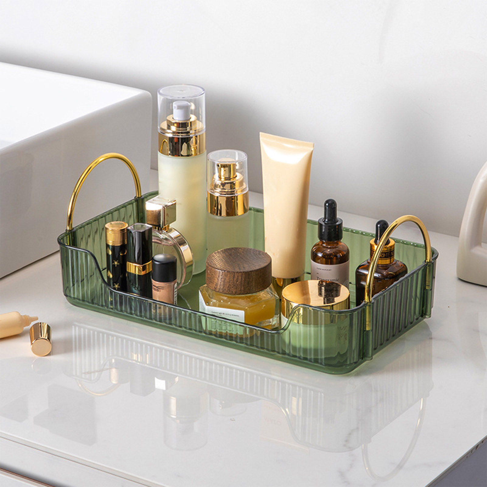Beauty Makeup Vanity - Organizer do łazienki, luksusowy akrylowy regał