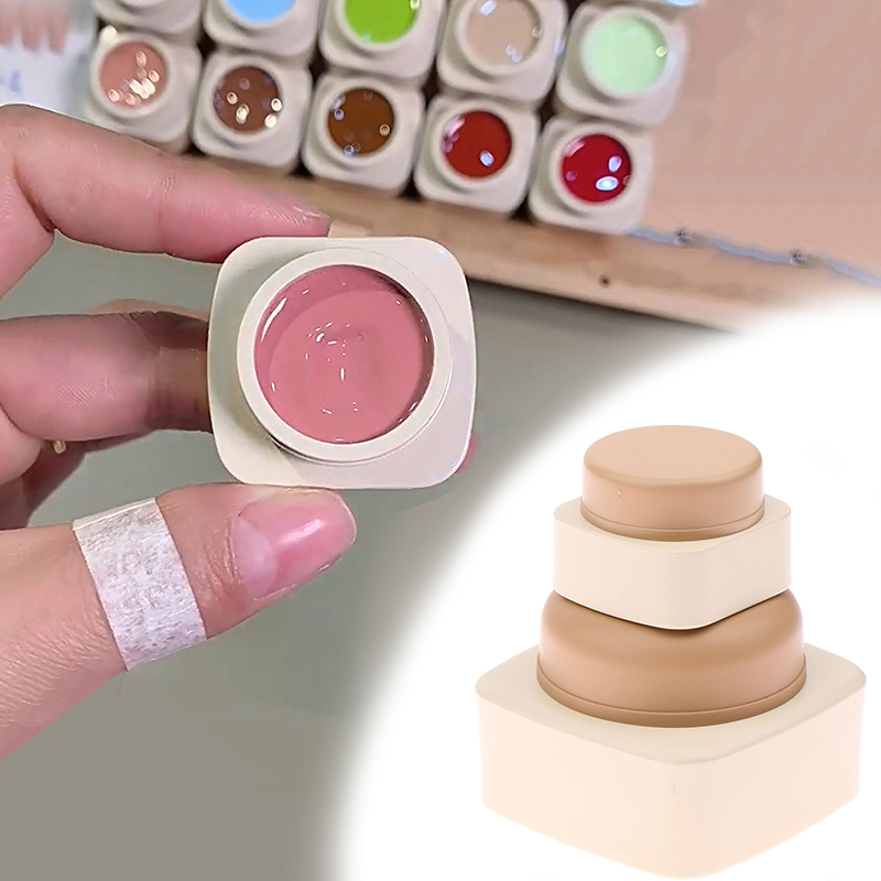 Beauty Makeup Vanity - Puste plastikowe kwadratowe pojemniki na kosmetyki