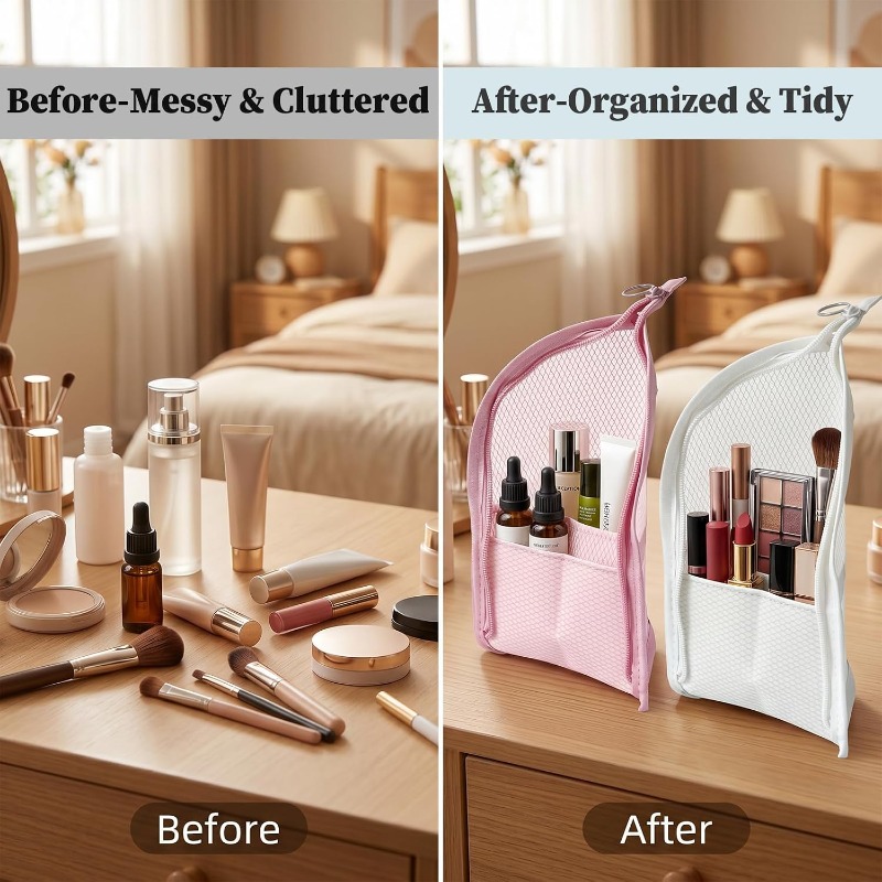 Siatkowa kosmetyczka oddychają – Beauty Makeup Vanity recenzja i cena