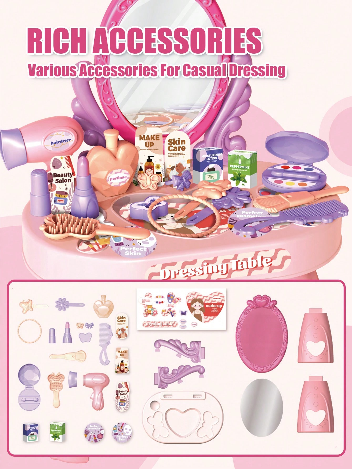 Zestaw toaletki dla dzieci z l – Beauty Makeup Girl recenzja i cena