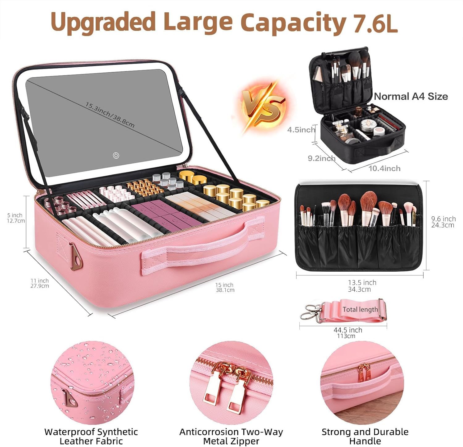 Duża kosmetyczka z lustrem LED – Beauty Makeup Vanity recenzja i cena